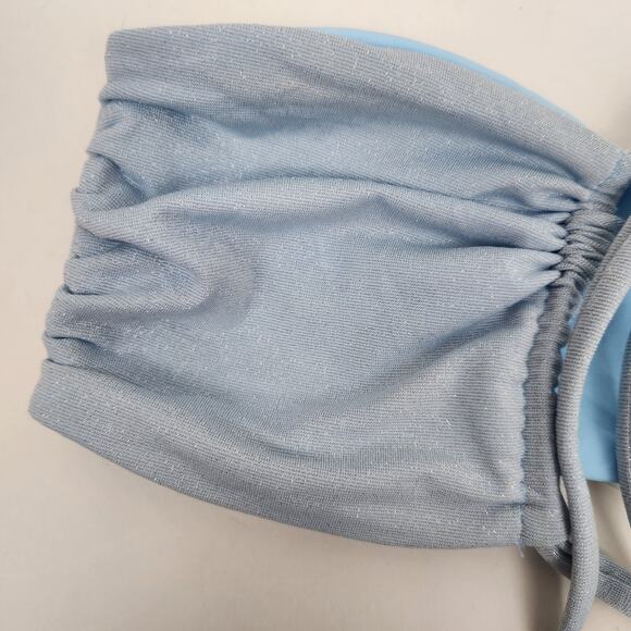 L*Space Shimmer Dawn Bikini Top in Sky Blue Convertible Size XS NWT - Picture 5 of 9